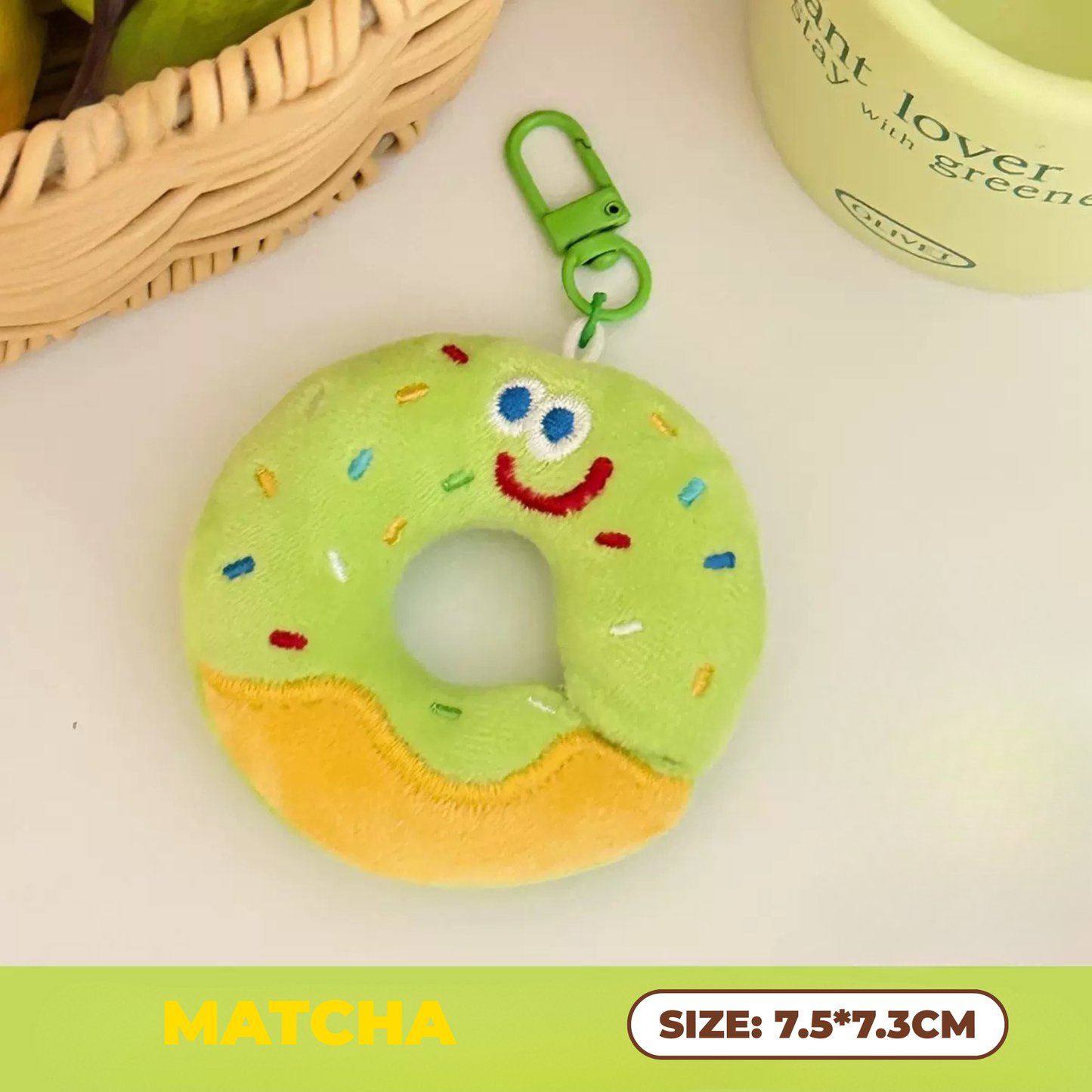 CUTE DONUT Plyschnyckelring