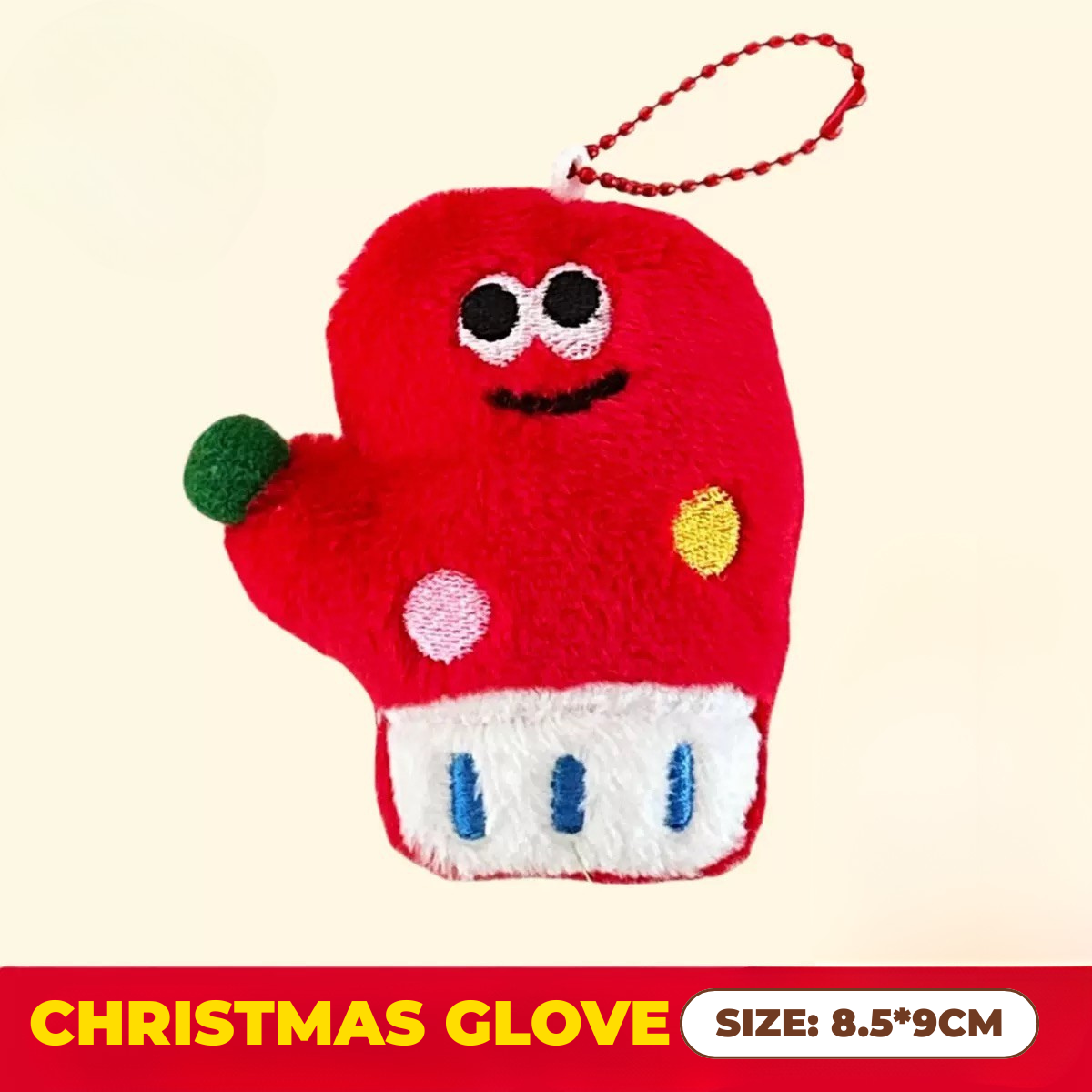 CHRISTMAS CUTIES Plyschnyckelring