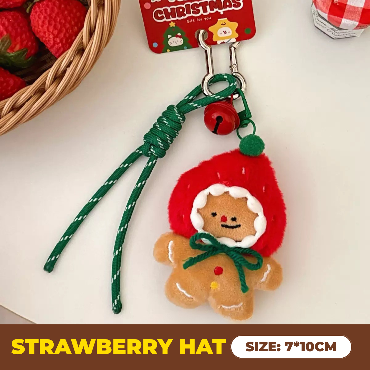 CHRISTMAS CUTIES Plyschnyckelring