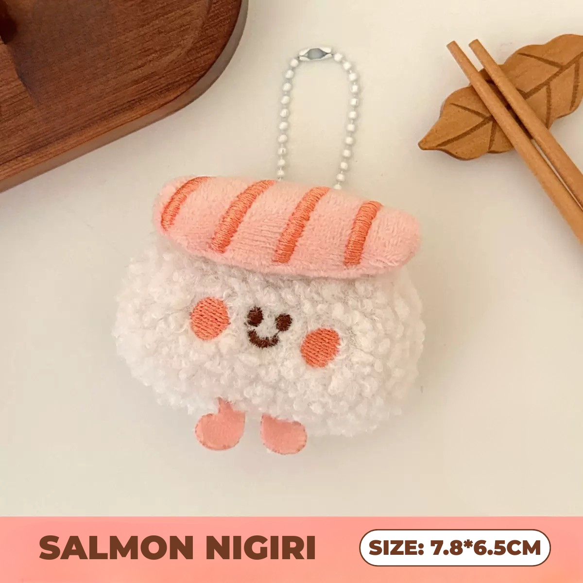 CUTE SUSHI Plyschnyckelring