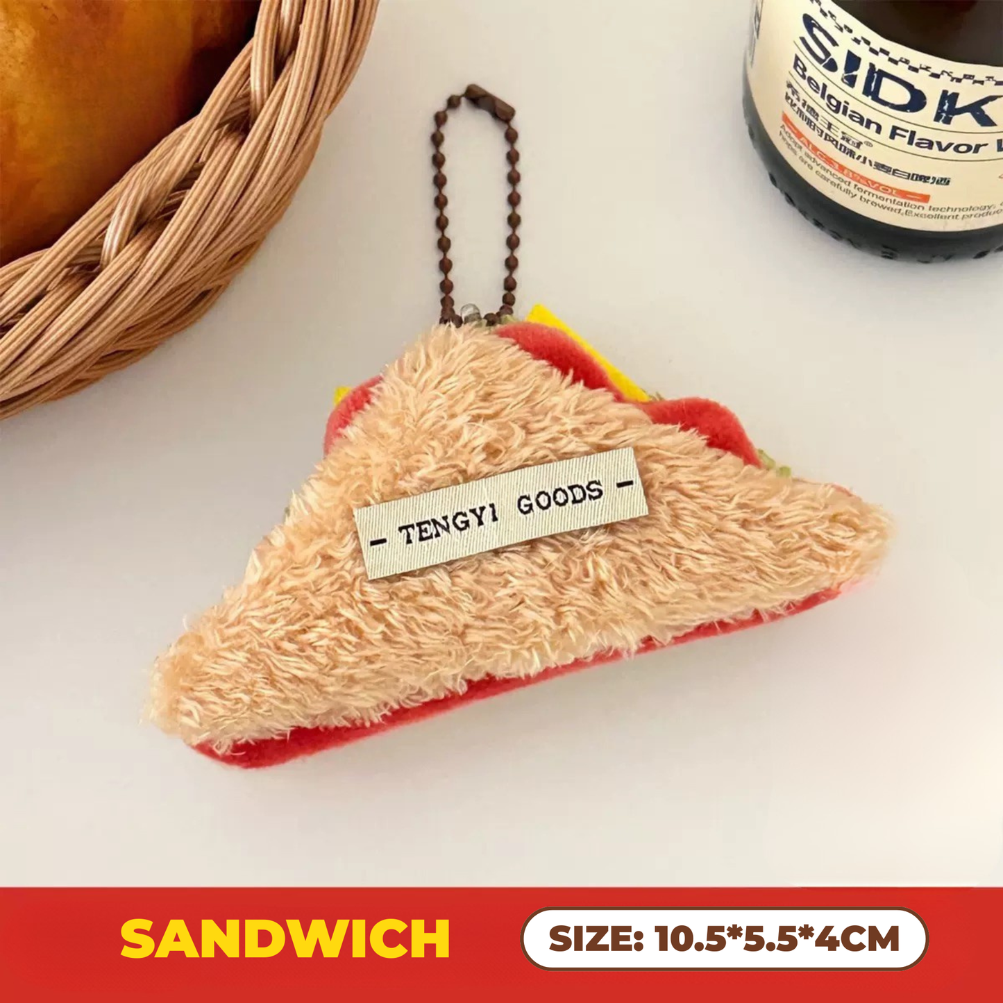 SANDWICH & HAMBURGER Plyschnyckelring