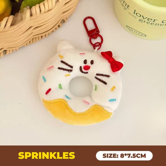 CUTE DONUT Plyschnyckelring