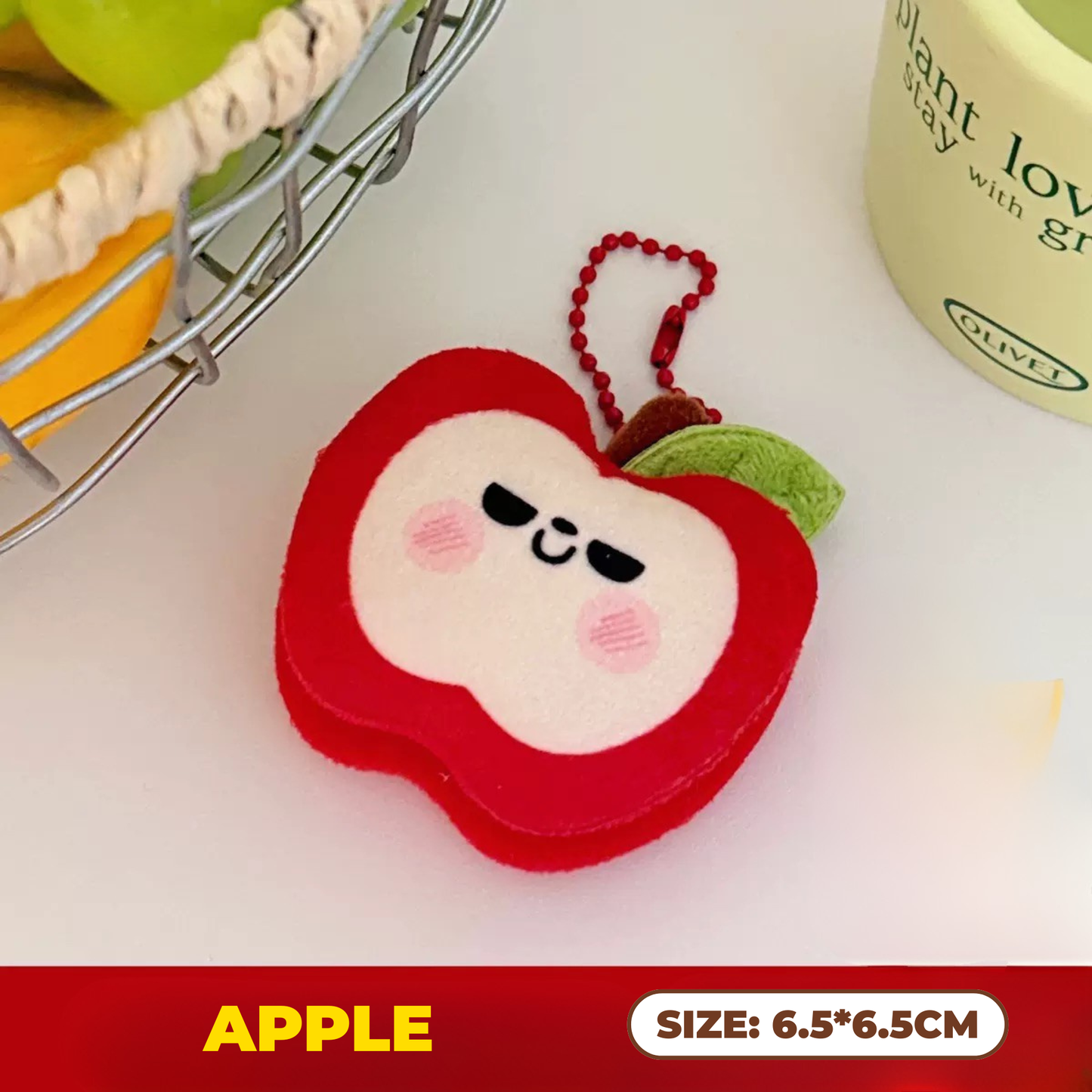 FRUIT VEGGIE Plyschnyckelring