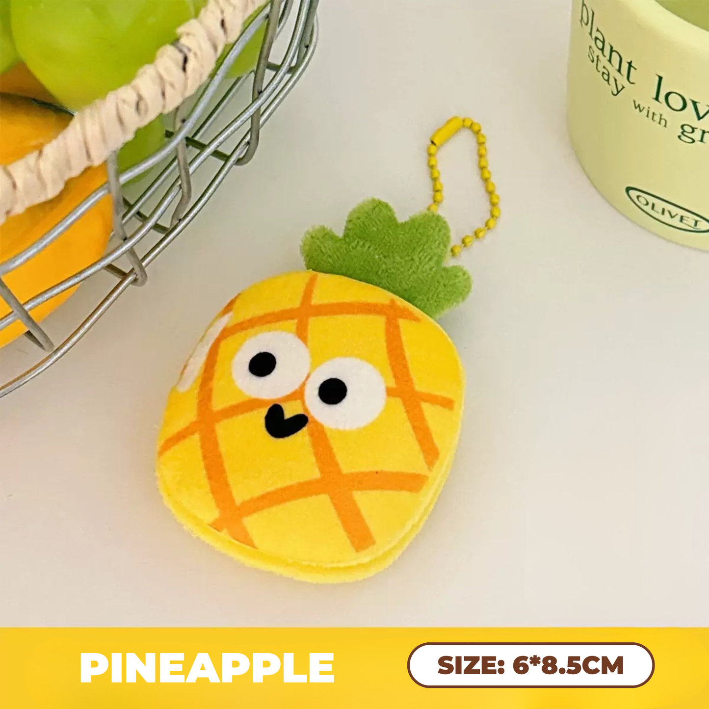 FRUIT VEGGIE Plyschnyckelring