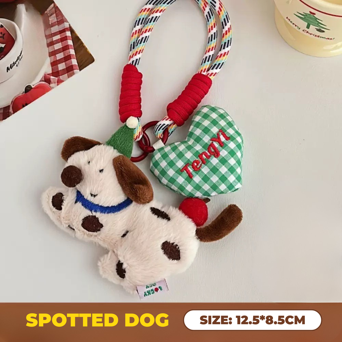 CHRISTMAS PETS Plyschnyckelring